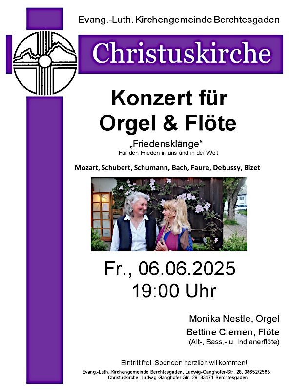 Einladung zum Konzert Friedensklänge