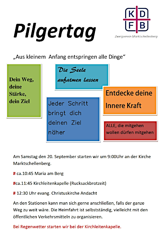 Einladung zum Pilgertag