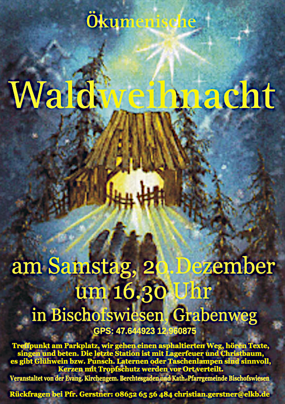Einladung zur Waldweihnacht am 20.12.25