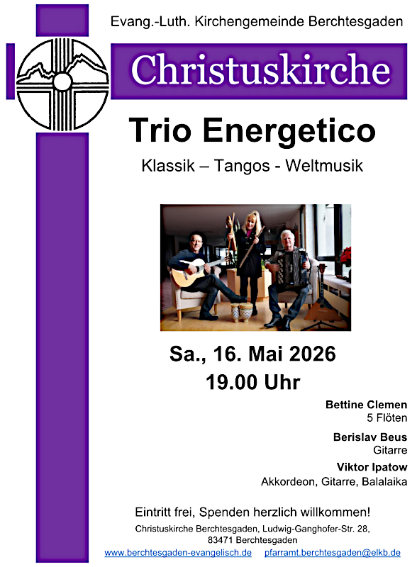 Einladung zum Konzert von Trio Energetico