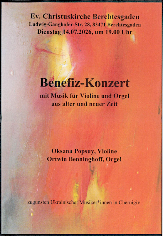 Einladung zum Benefizkonzert