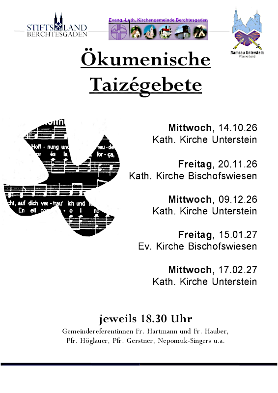 Einladung zu den Taizègebeten